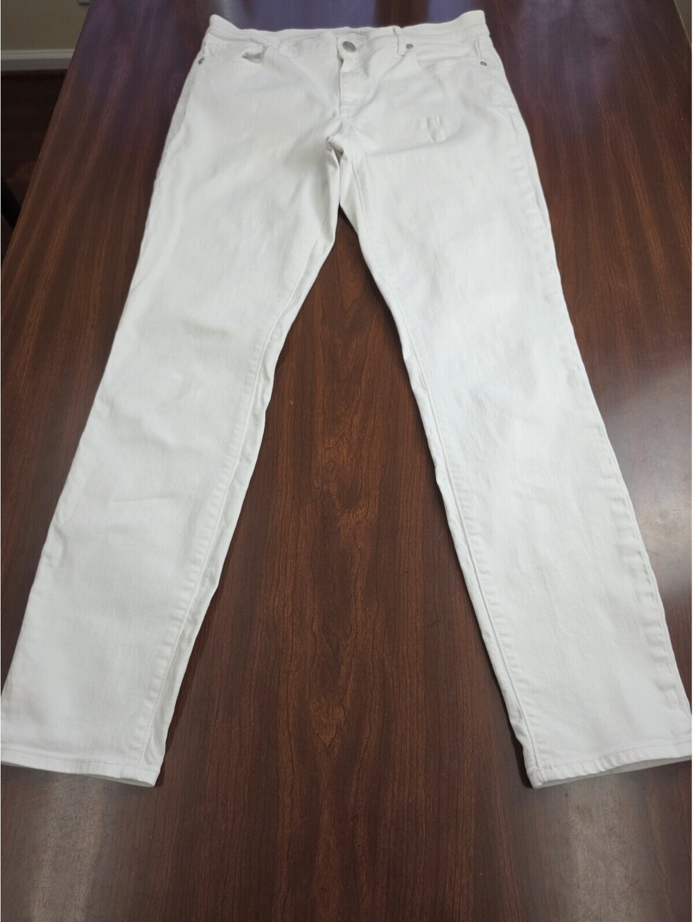 Loft Modern Skinny Jeans Women 30/10 White Stretch Denim Casual Minimalist Pants
